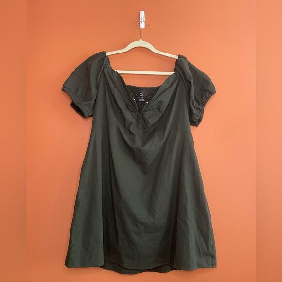 City Chic Linen Cotton Plus Size Martine Print Dress Womens Size M - Picture 1 of 5
